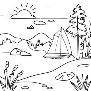 Beautiful Michigan Lakes Coloring Page 105355-42970