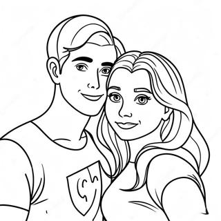 Adorable Boyfriend And Girlfriend Coloring Page 105485-43069