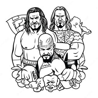 Wwe Sticker Coloring Page 105510-43086