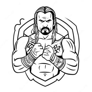 Wwe Sticker Coloring Page 105510-43088