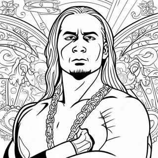 Wwe Champion Wrestler Sticker Coloring Page 105511-43089