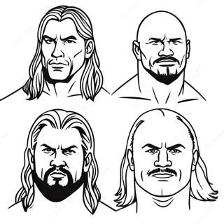 Exciting Wwe Superstars Sticker Coloring Page 105514-43101
