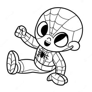 Baby Spiderman Coloring Pages