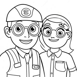 Blippi And Meekah Coloring Page 105587-43145