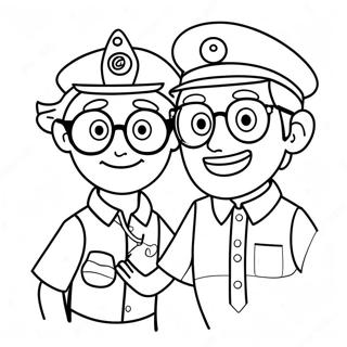 Blippi And Meekah Coloring Page 105587-43146