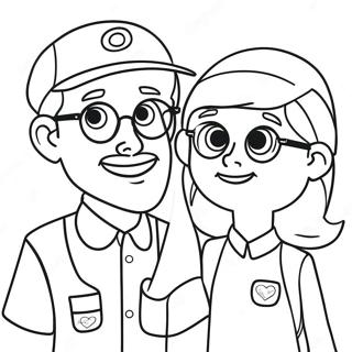 Blippi And Meekah Coloring Page 105587-43148