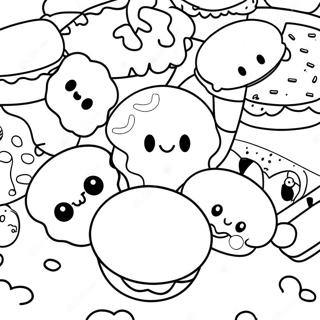 Cute Dunkin Donuts Characters Coloring Page 105745-43281