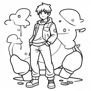 Full Body Anime Boy Coloring Pages