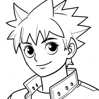 Cool Anime Boy With Spiky Hair Coloring Page 105820 43331