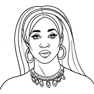 Cardi B Coloring Pages