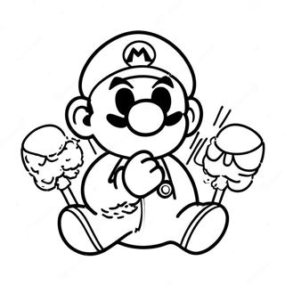 Mario Power Ups Coloring Page 105897-43385