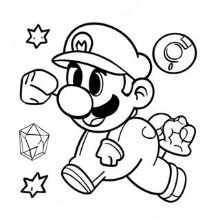 Mario Power Ups Coloring Page 105897-43387