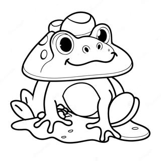 Frog And Mushroom Coloring Pages