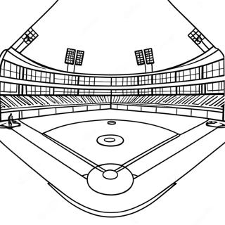 Baseball Field With Players Coloring Page 10604-2098