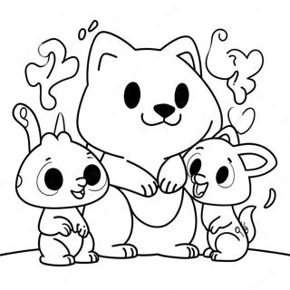 Wolfoo With Friends Coloring Page 106052-43509