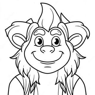Floyd Troll With Colorful Hair Coloring Page 106337 43736