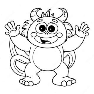 Playful Adhd Monster Coloring Page 106364-43763