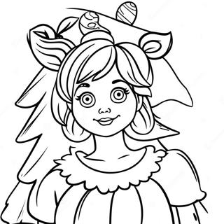 Cindy Lou Who With Christmas Tree Coloring Page 106440-43816