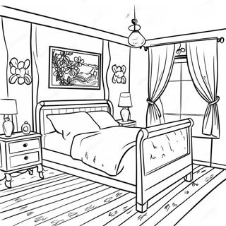 Realistic Bedroom Coloring Pages