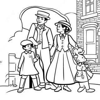 Mary Poppins And The Chimney Sweeps Coloring Page 106492 43859