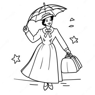 Mary Poppins With Magical Bag Coloring Page 106493 43863