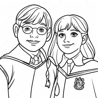 Brave Gryffindor Students Coloring Page 106516-43869