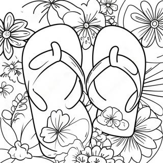Cute Flip Flop Patterns Coloring Page 106644-43973