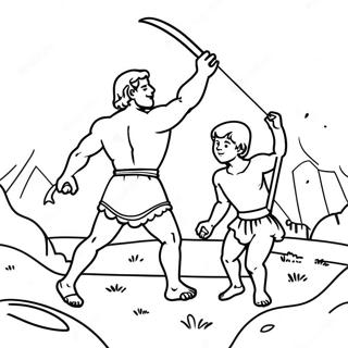 David And Goliath Coloring Pages