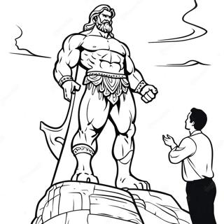 Giant Goliath Towering Over David Coloring Page 106670 43993