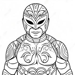 Rey Mysterio With Colorful Costume Coloring Page 106722 44039