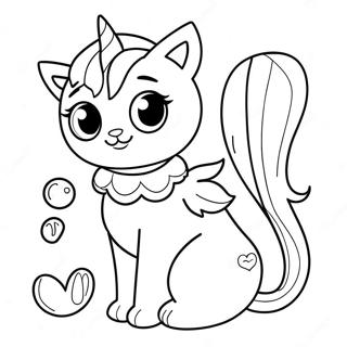 Unicorn Cat Mermaid Coloring Pages