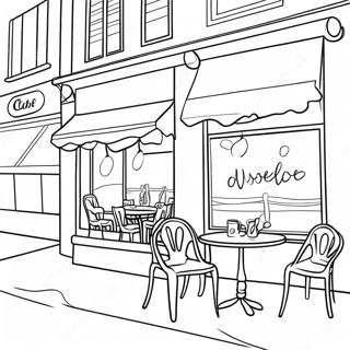 Cafe Coloring Pages