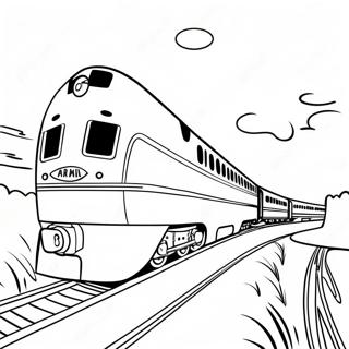 Vintage Amtrak Train Coloring Page 106927-44203