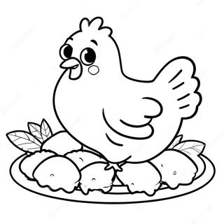 Chicken Nugget Coloring Pages