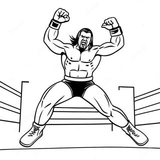 Wwe Wrestler Jumping On Opponent Coloring Page 107026-44269