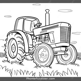 Case Tractor With Farmer Coloring Page 107055-44301