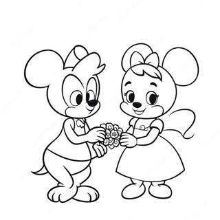 Valentines Day Disney Coloring Page 107076-44306