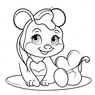 Sweetheart Disney Characters Coloring Page 107080-44324