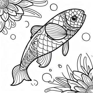 Koi Fish Adventures Coloring Pages