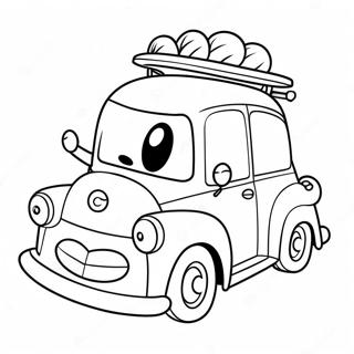 Cute Cartoon Car Coloring Page 107154-44373