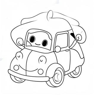 Cute Cartoon Car Coloring Page 107154-44374