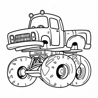Funny Monster Truck Coloring Page 107157-44387