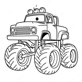 Funny Monster Truck Coloring Page 107157-44388