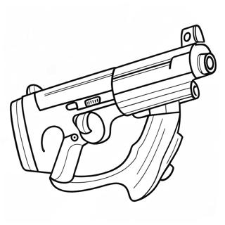 Epic Fortnite Gun Battle Coloring Page 107229-44434