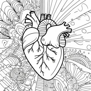 Colorful Heart Anatomy Coloring Page 107437 44600