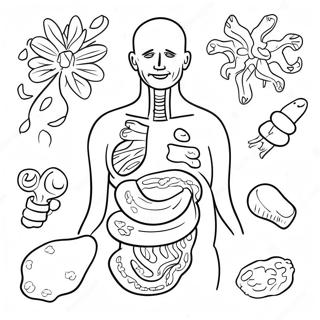 Fun Digestive System Coloring Page 107438 44603