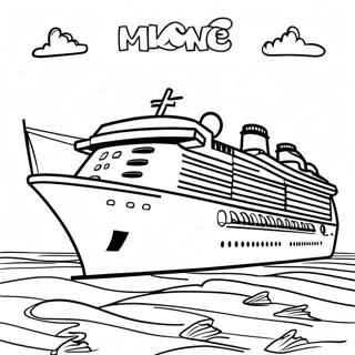 Disney Cruise Ship Coloring Page 107486-44631