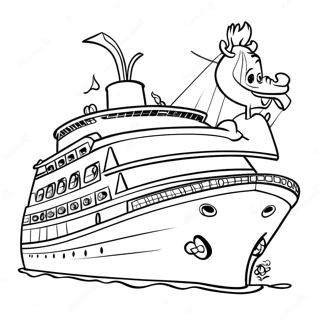 Colorful Disney Cruise Characters Coloring Page 107487-44633