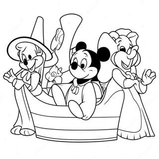 Colorful Disney Cruise Characters Coloring Page 107487-44634