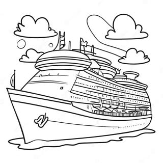 Colorful Disney Cruise Characters Coloring Page 107487-44636